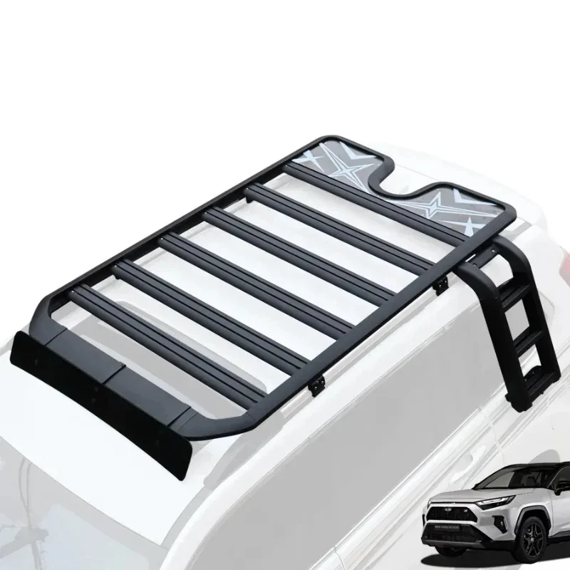 

Series Venza RAV4 Highlander PRADO Land Cruiser Fortuner Thickened Roof Travel Rack, Aluminum Car Roof Racks With Ladder