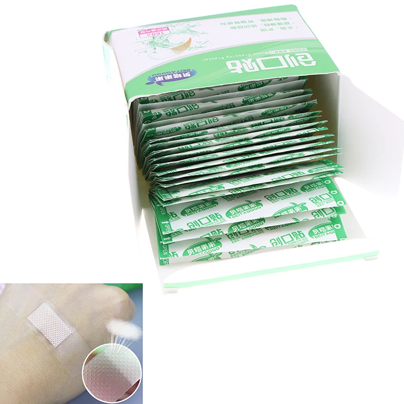 160Pc Waterproof Cartoon Adhesive Bandages Breathable Wound Plasters Transparent