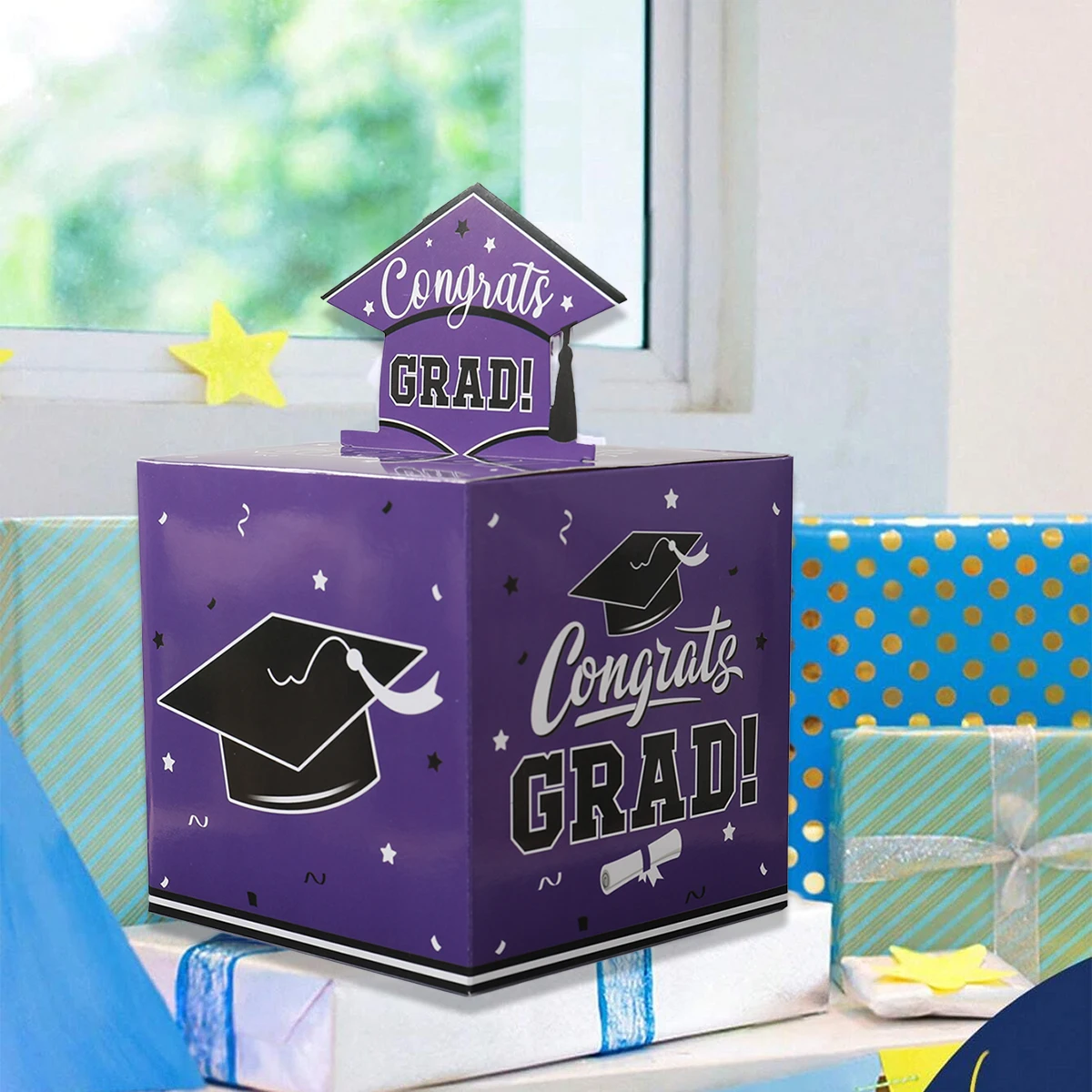 1set Happy Graduation Cash Gift Box Funny Pumping Money Gift Box Creative Gifts for 2025 Class Graduate Hat Ceremony Decoration view 4