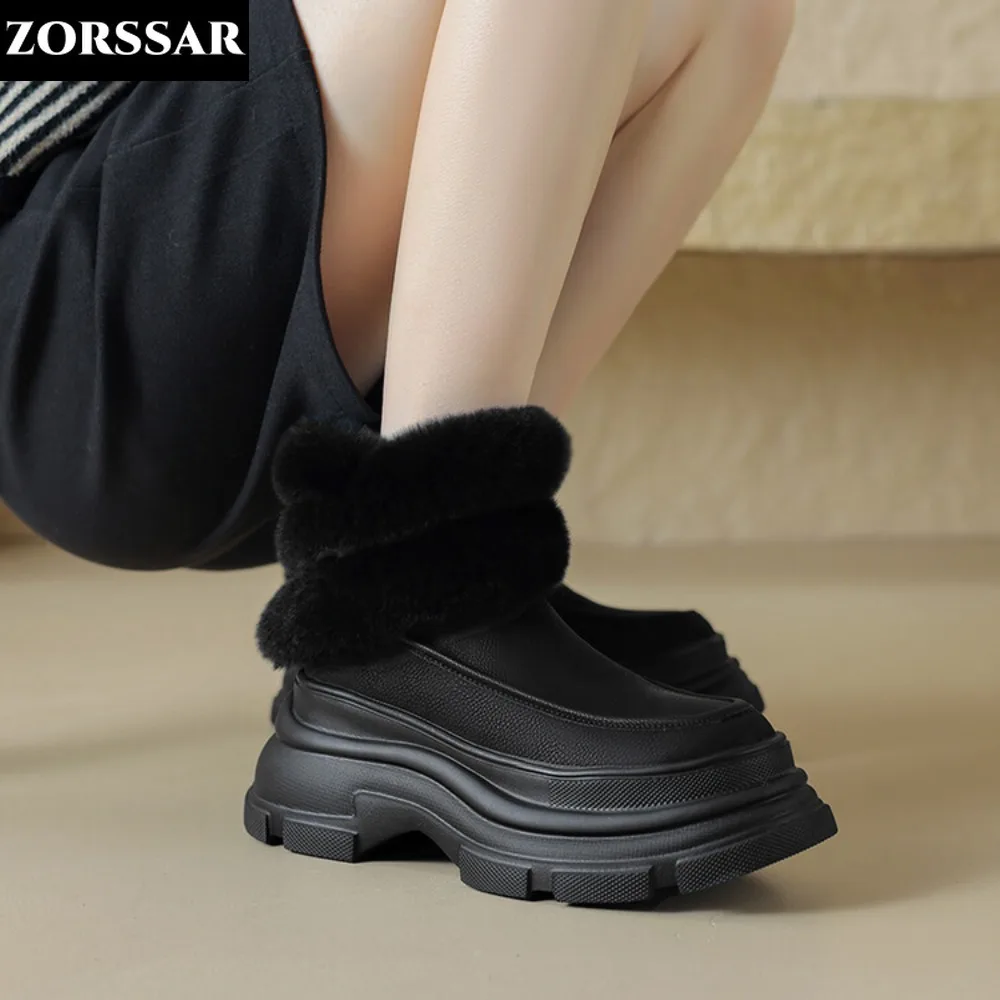 

Women Boots Women Heels Boots For Winter 2024 Trend Fur Ankle Boots Platform Snow Boots Feminina Light Short Winter Shoes Female