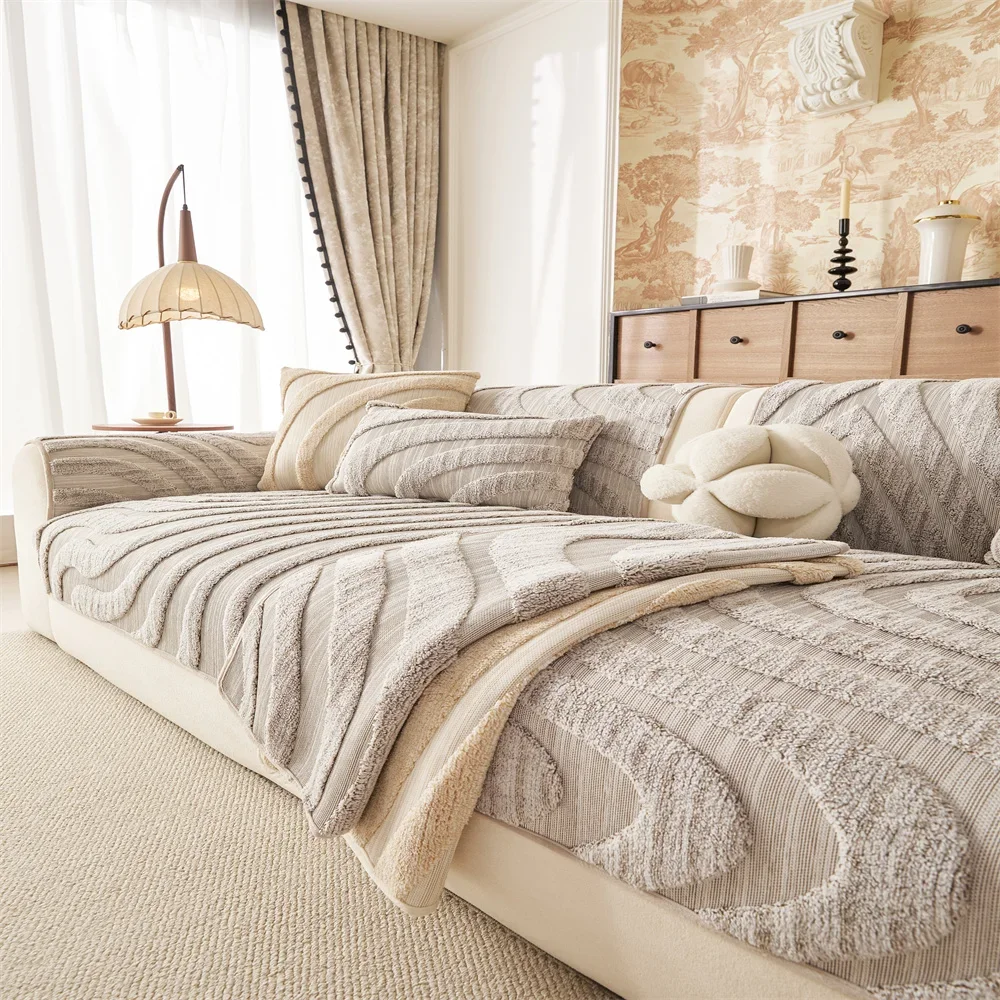 Sofa Cushion New Style Imitation Cotton and Linen All-season Anti-slip Cross-border Sofa Cover Full-cover Sofa Scarf