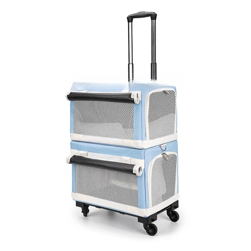 

Double layer out trolley case cat large space trolley bus cat bag