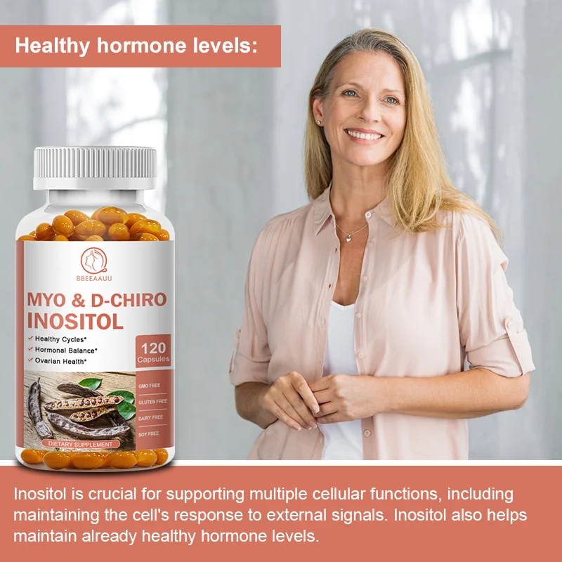 Myo-Inosito & D-Chiro Inositol Fertility Supplement Hormone Balance for Women Ovarian Function Health Regulate Menstrual Cycle