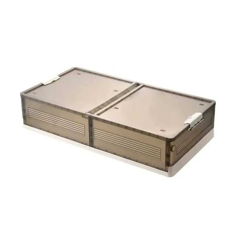 Wholesale Plastic Foldable Rolling Storage  Bed Large Capacity Storage Box Wardrobe Drawer Storage with Cover