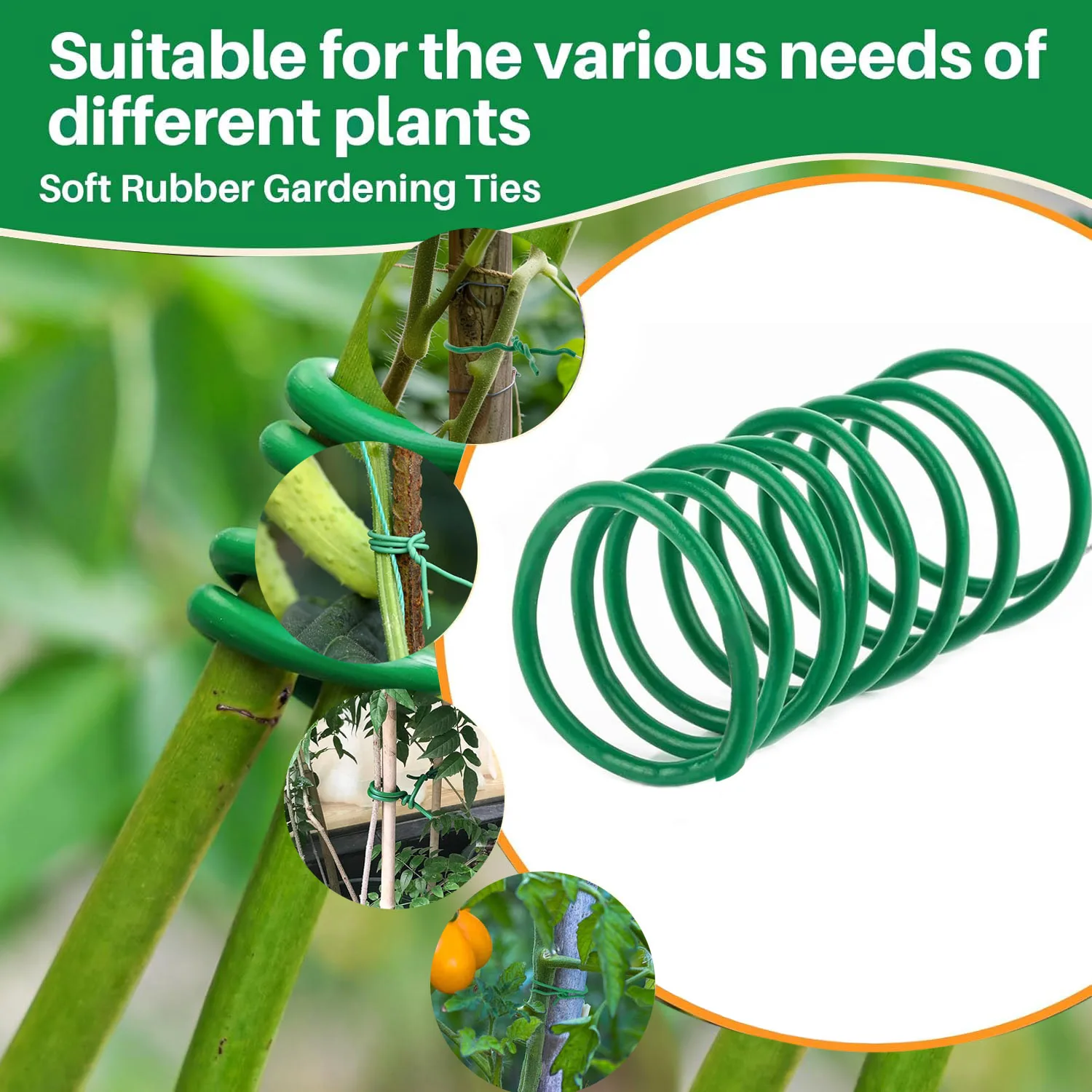 حبل ربط نباتات الحديقة 5/8/10 متر خط دعم حديقة مرن أخضر حبل سلكي مطلي قابل لإعادة الاستخدام مناسب لتثبيت نباتات التسلق