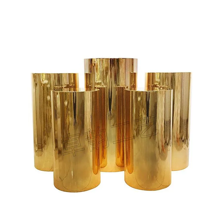Wedding props Stainless steel gold cylindrical dessert table Wedding hall stage Party cake stand Decoration supplies