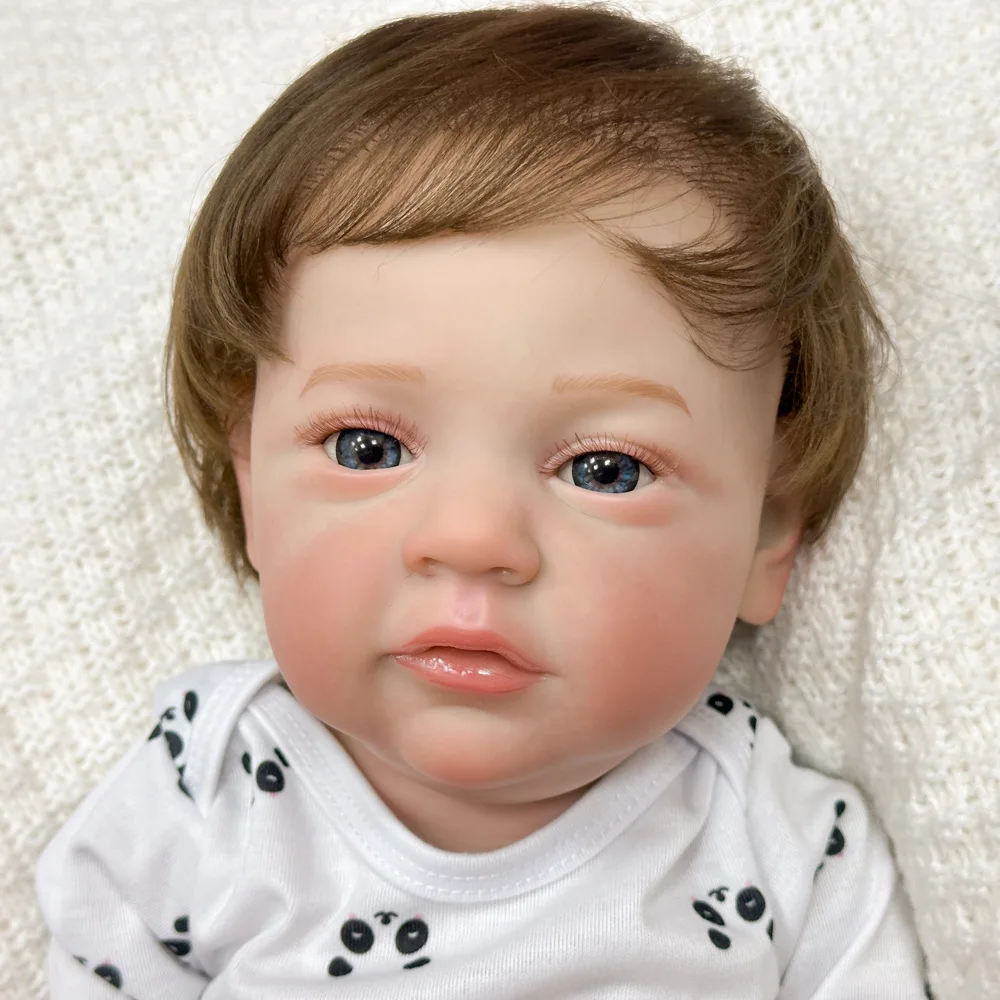 Muñeca reborn de simulación de 20 pulgadas, comodidad para bebé, muñeca que cambia, juguetes de vinilo para niños