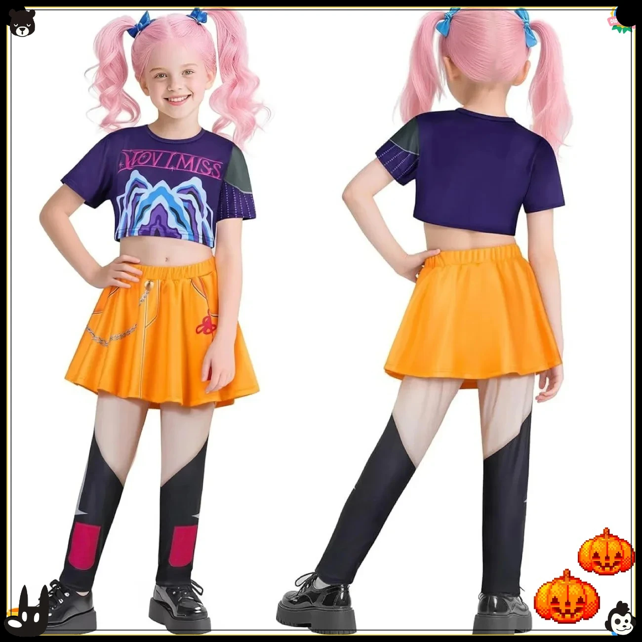 2026 赤毛 Kpop デーモンハンターズ ルミ ミラ ゾイ コスプレ衣装 キッズ ガールズ 誕生日パーティー ハロウィン ステージパフォーマンス服