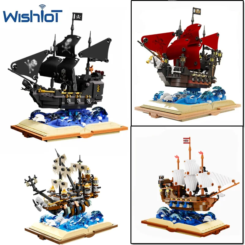 

Конструктор MOC «Пиратский корабль», серия «Модели», набор для сборки, обучающая игрушка, декор, DIY, мелкие детали, подарок для мальчиков на день рождения
