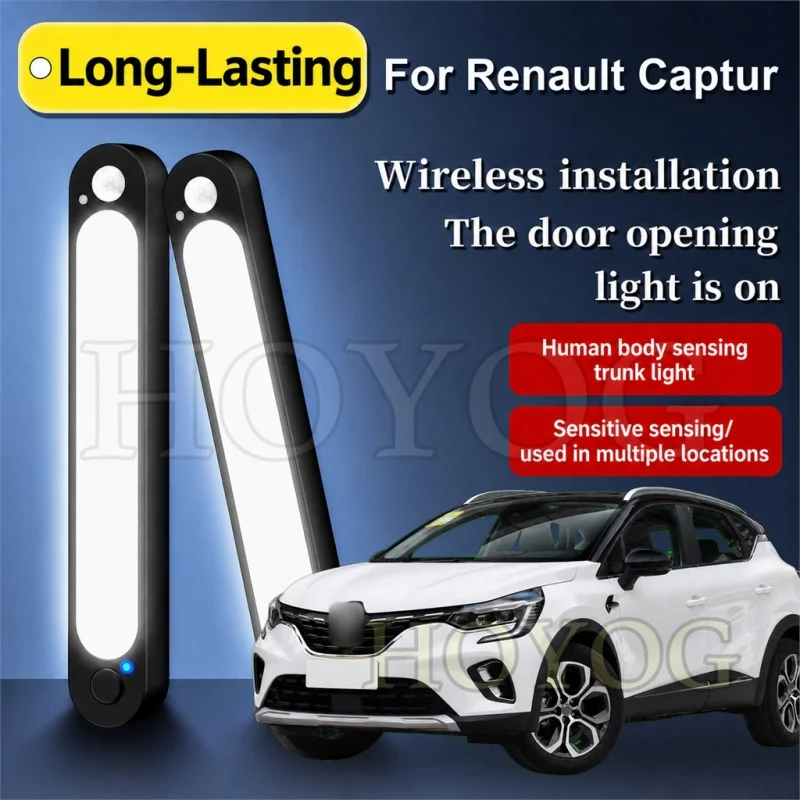 For Renault Captur 2013-2026 Car Trunk Light LED Lamp Magnetic Sensor Easy Install Boot Cargo Light Compact SUV Interior