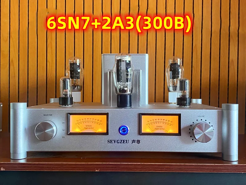 Latest  upgraded HIFI high fidelity silver line fever front level 6H8C+2A3/300B+5U4/6SN7+2A3 300B full bile rectification AMP