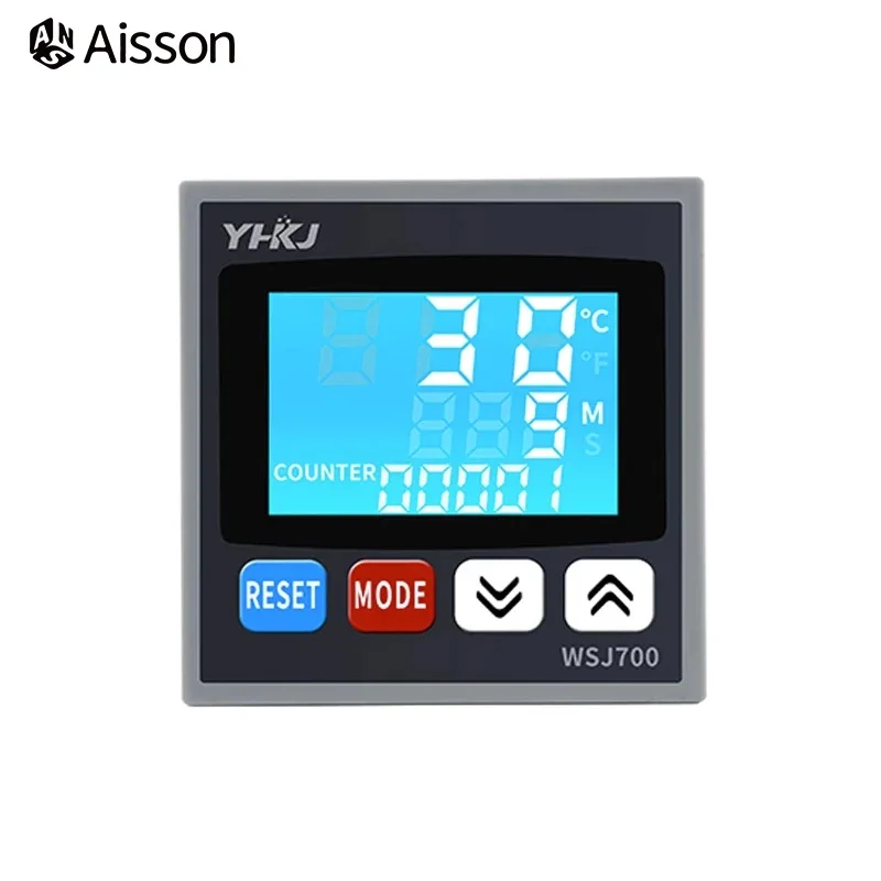 WSJ700 Timing Counting Temperature Control K TYPE 220VAC Intelligent Multifunctional Automation Thermostat Relay / SSR Output