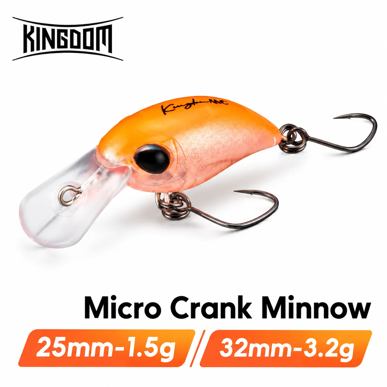 Kingdom petite manivelle vairon 1.5g 25mm 3.2g 32mm flottant Mini appât artificiel avec crochet unique Wobber dur pour la pêche à la truite basse