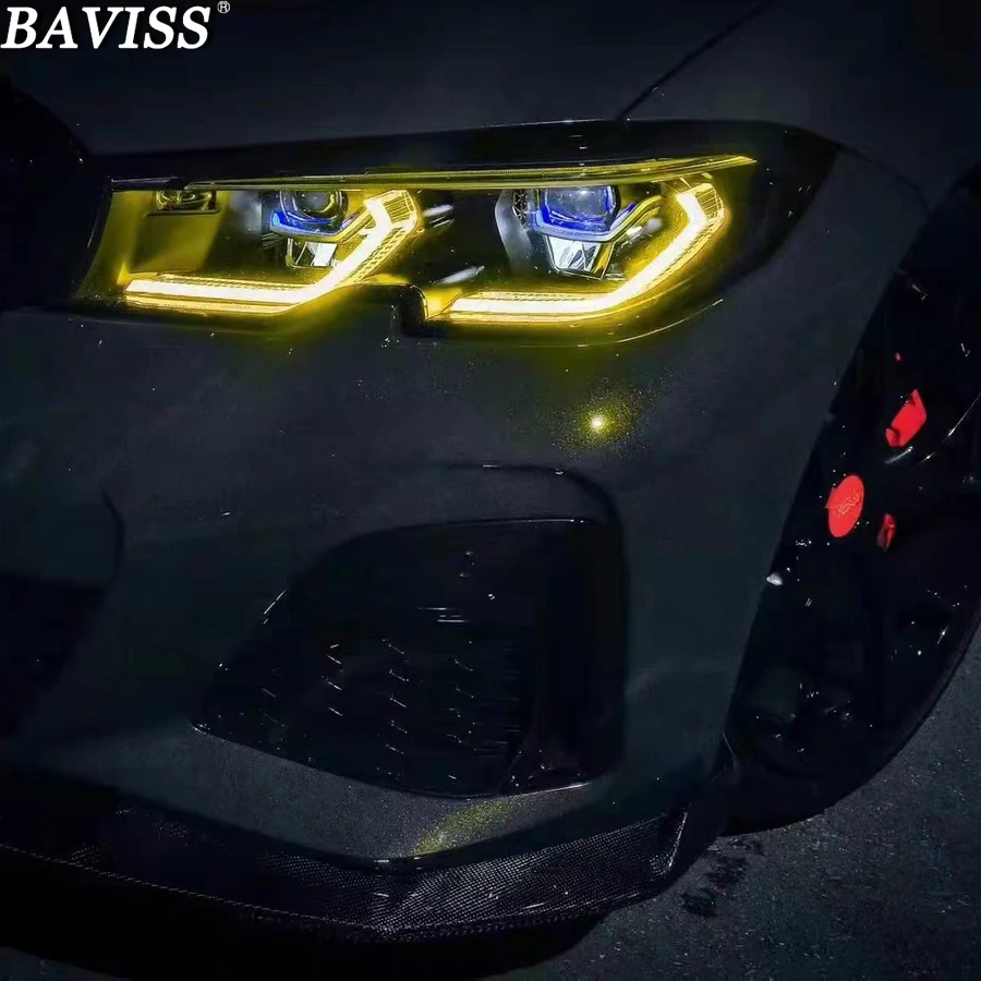 CSL Lemon Yellow DRL LED Modules For 2019-2022 BMW 3 Series G20 G21 320i 330i M340i 340iX Laser Headlight 63118496134 8496134