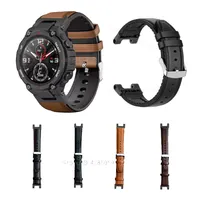 For Xiaomi Amazfit T-Rex Pro Watchband Leather Silicone Watch Band For Huami Amazfit T Rex 2 3 Smart Watch Replacement Bracelet