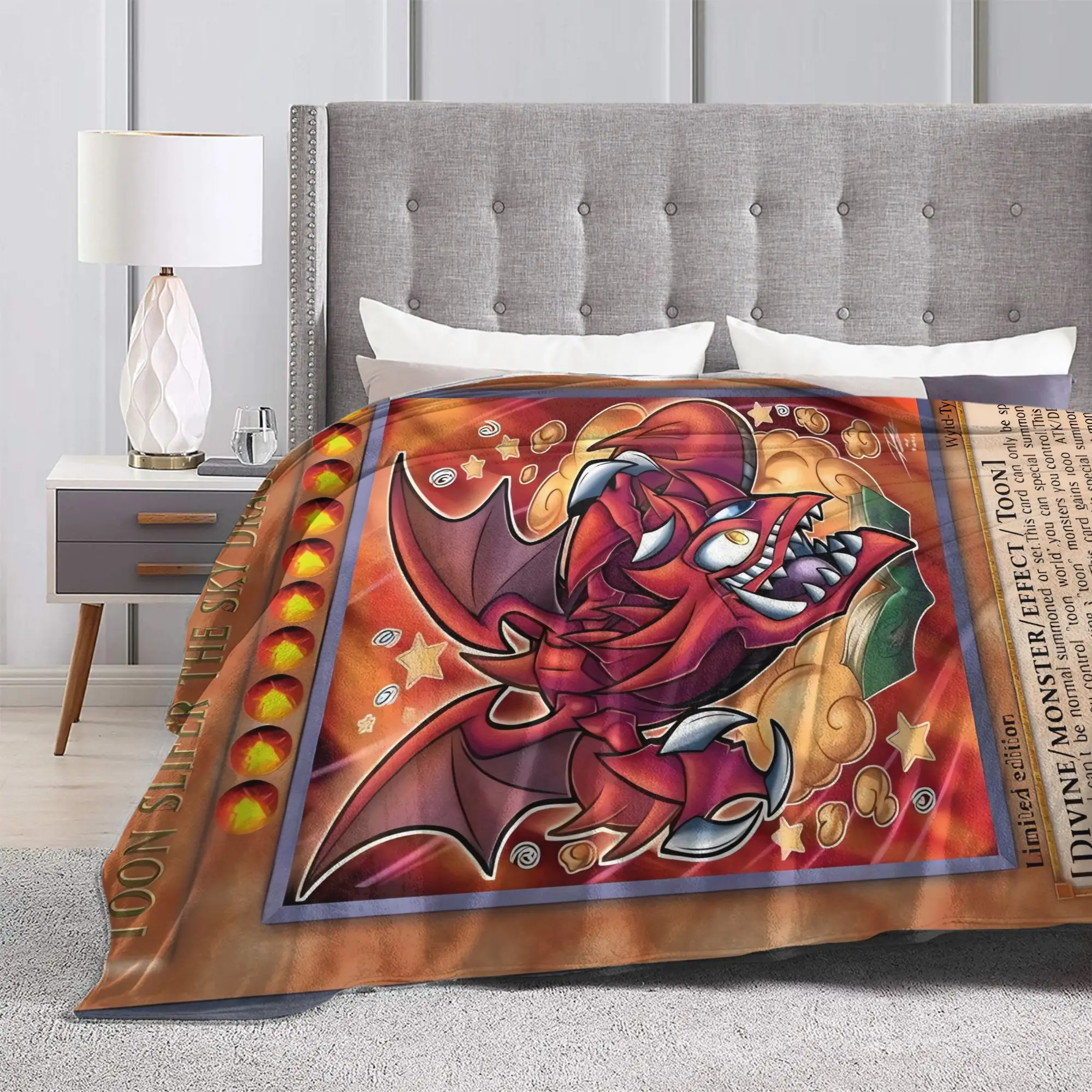 Manta cálida Yu Gi Oh Card para niñas y niños, manta de felpa, colcha estética de franela para exteriores, funda para sofá cama