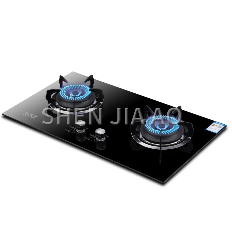 3.8KW Natural Liquefied Gas Stove Energy-saving Glass Double-hole Energy-saving Double Stove Cooking Appliances