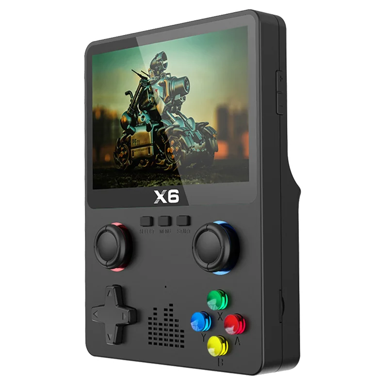 

Portable X6 Handheld Game Player 3.5Inch IPS Screen 11 Simulators GBA Video Game Console Gifts for Kids-Black