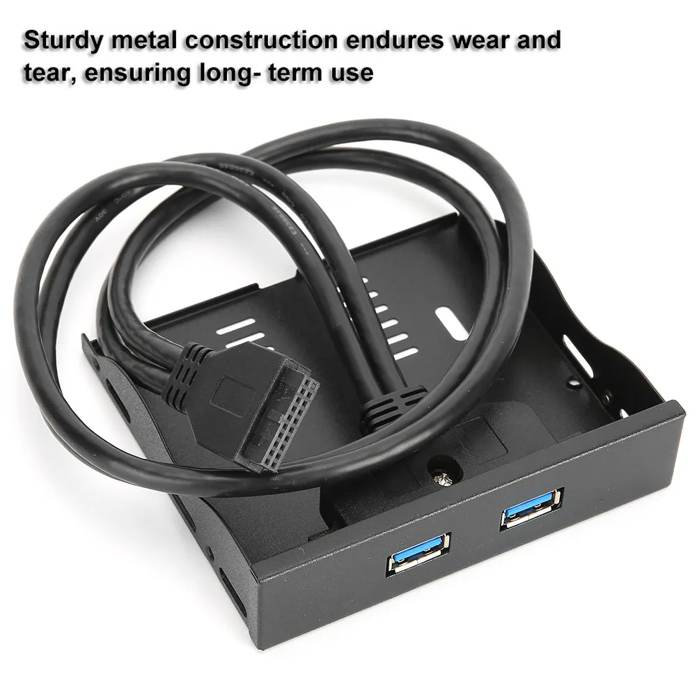 لوحة أمامية مرنة لوحة أمامية توسيع اللوحة الأمامية USB3.0 لوحة أمامية مرنة 3.5 بوصة خليج مرن 19 دبوس إلى 2 واجهة USB3.0 HUB #1