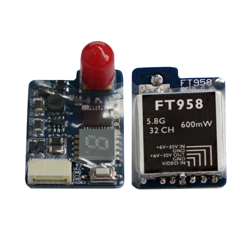 FT958 5.8G 5.8ghz 40CH 600mW FPV AV Transmitter 40CH Mini Wireless Image Transmission for AKK TS832 TS5828 RC Drone Multicopter