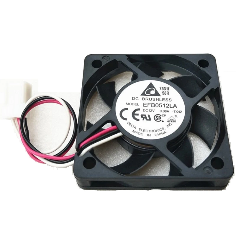 

Absolutly New Delta EFB0512LA 5010 50MM 50*50*10MM Fan For Graphics Card North and South Bridge Chip Cooling Fan 12V 0.08A 3PIN