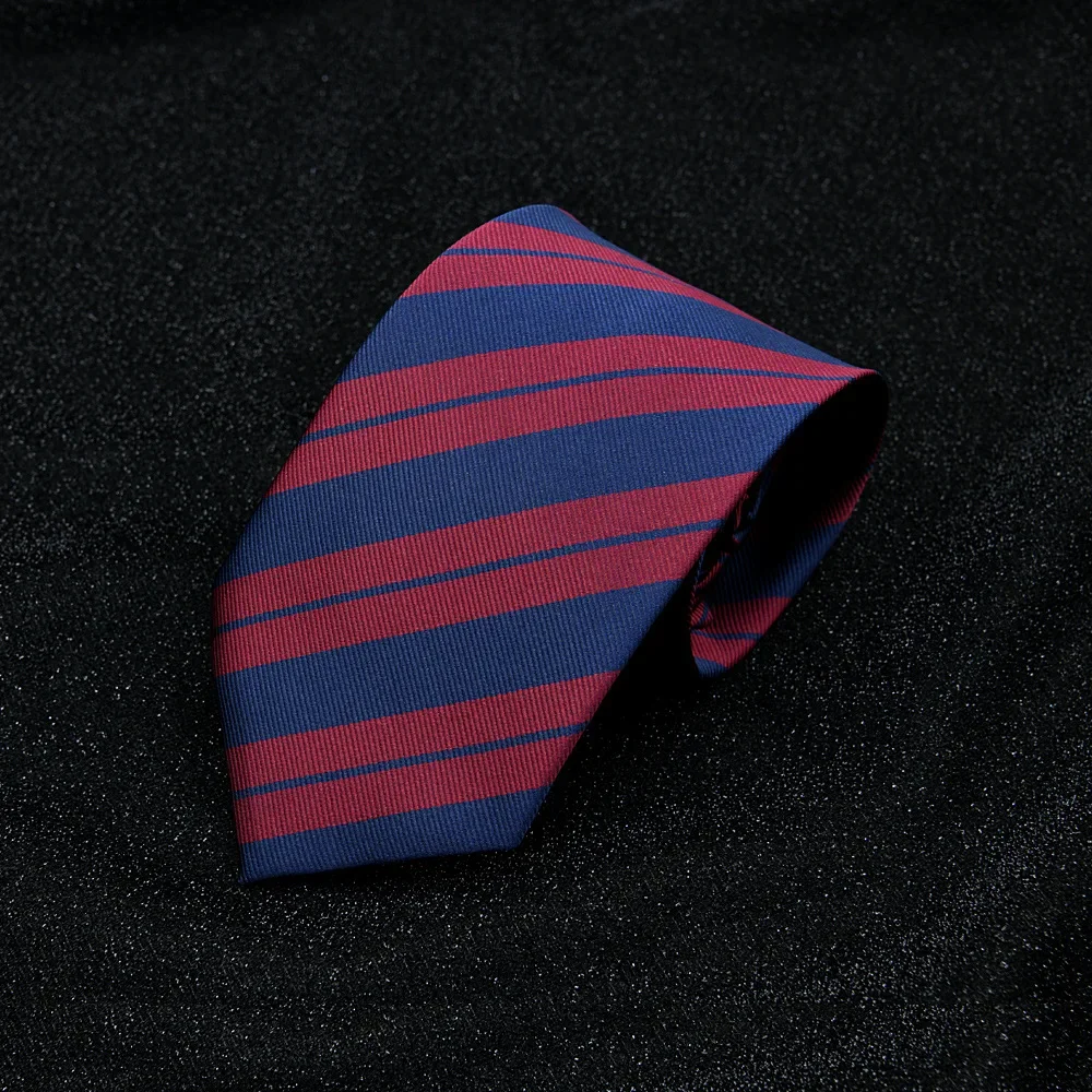 Tie men's wedding celebration wine red striped jacquard formal business 8cm hand printed style in stock new model