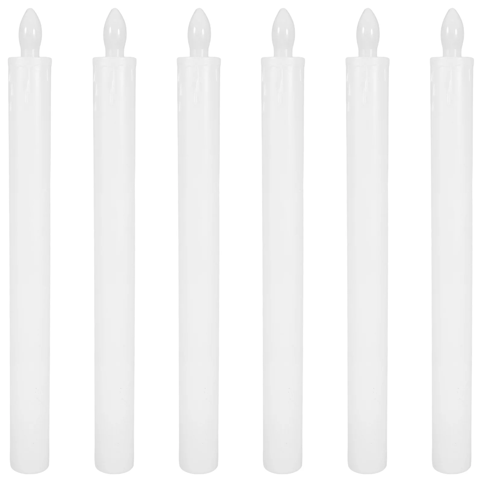 

6Pcs LED Flameless Candles Flickering Slim Smokeless Light Electronic Home Wedding Christmas Decor