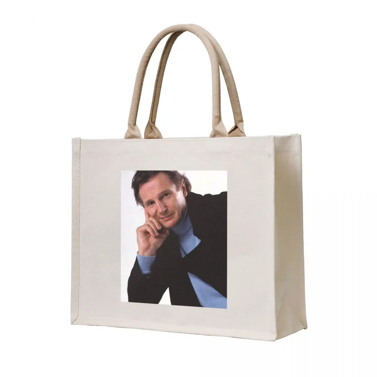 

liam neeson handsome Tote Bag bag for beach Canvas shoulder bag sac pour femme tote screen