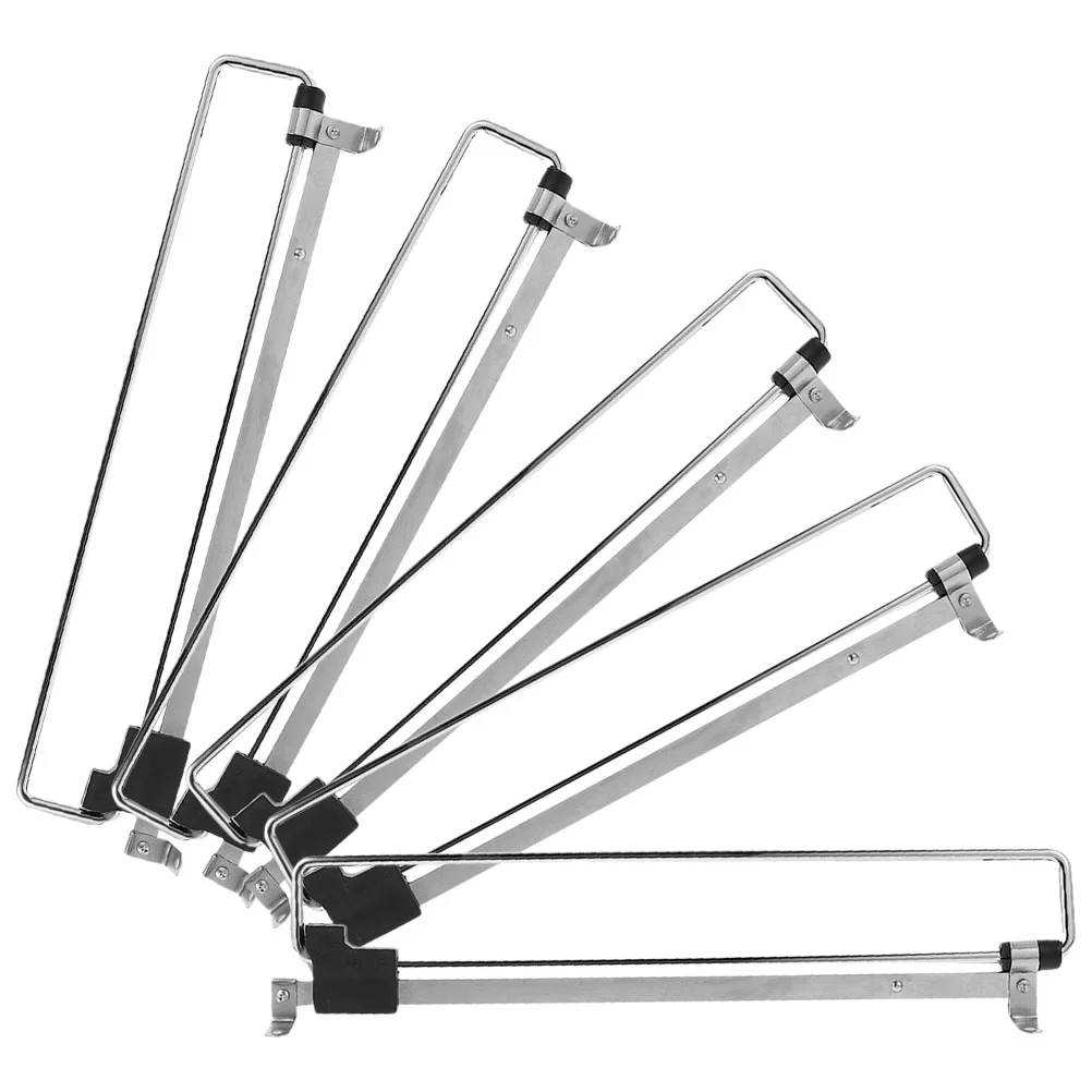 

Hangers Clothes Shelves Rack Adjustable Closet Rod Hanging Wardrobe Silver Plastic