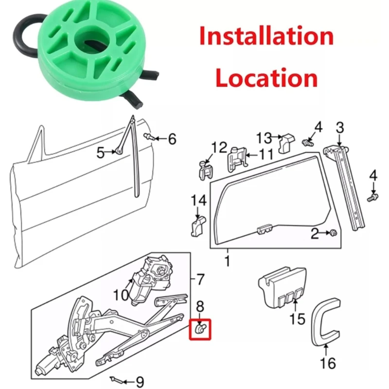 QM Upgrades Fensterheber-Schieber, Autoglas-Hebeclip 4493433, Fahrzeugreparatur