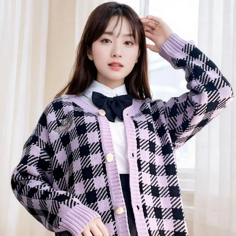 حار أنيمي لطيف سينامورول المرأة سترة الكرتون بلدي ميلودي Y2K فضفاض دافئ Kawaii فتاة بلايز الربيع والخريف ملابس امرأة حلوة