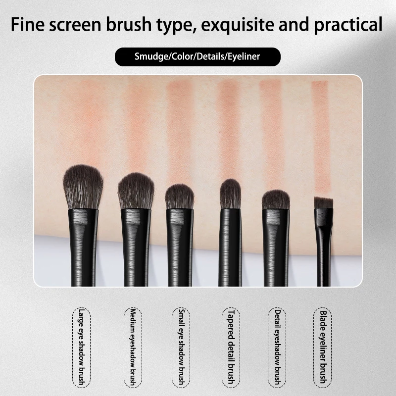 Natural Eye Makeup Brushes Set para Mulheres, Escova de Sombra, Contorno de Sobrancelha, Escova Delineador, Mistura Cosmética, Detalhe Make Up Tools