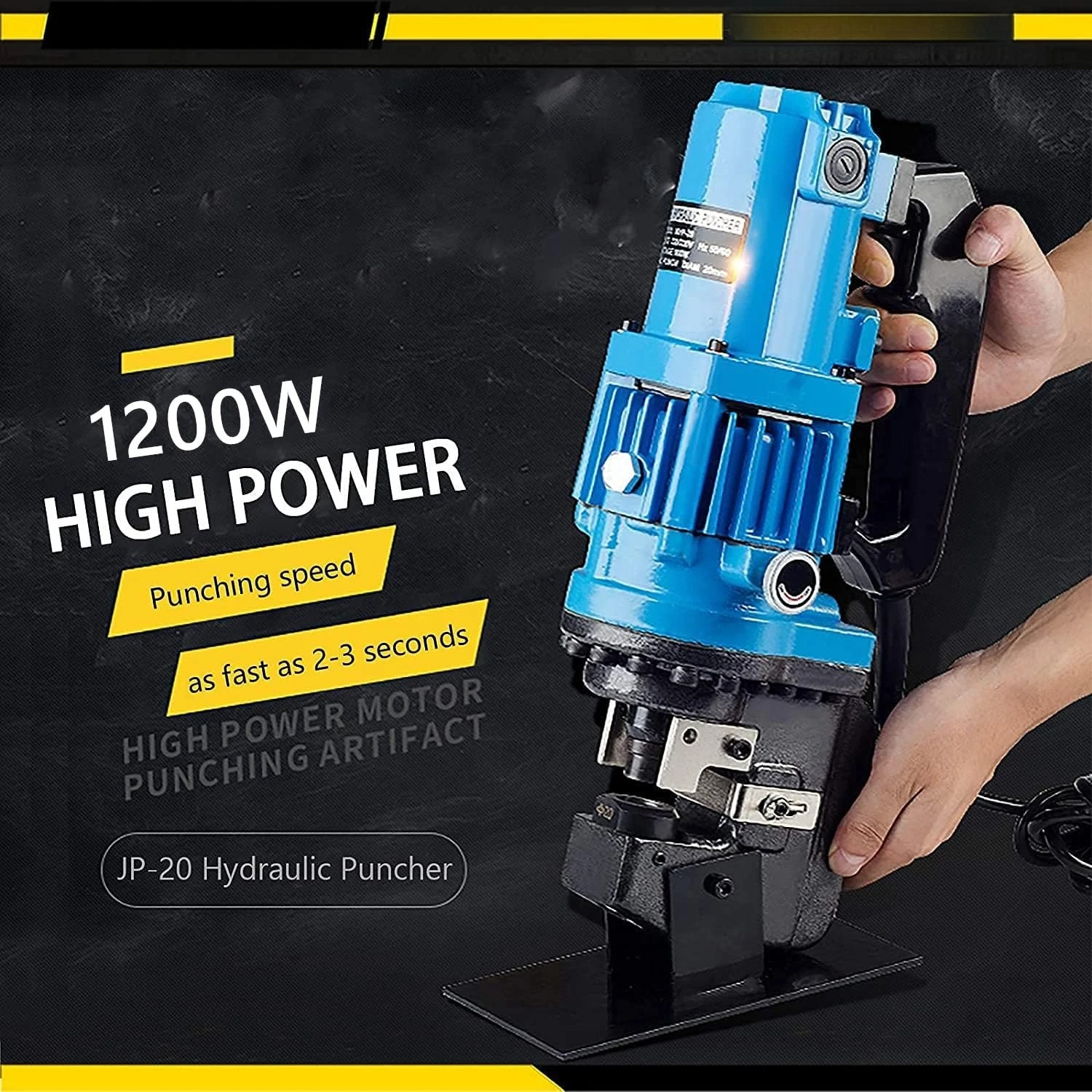 

1200W Hydraulic Hole Puncher Electric Hydraulic Hole Punching Tool Hole Digger for Steel Plate Angle Steel Plate Iron Plate