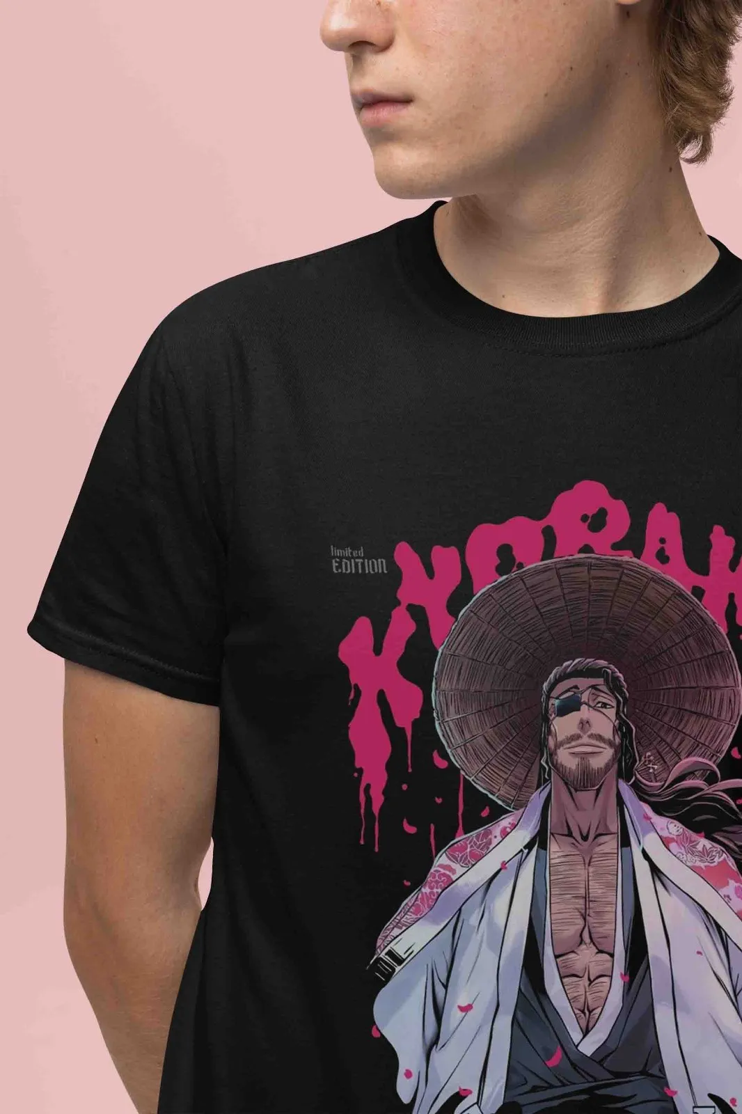 Bleach Anime Shirt Kyoraku Shunsui T-Shirt Ichigo Bankai Top Zaraki Unisex Tee