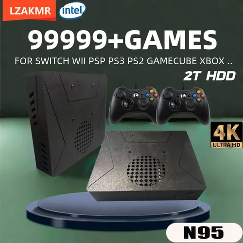 LZAKMR NEW Upgrade S1 Game Box Dual System Windows11 2TB Game System 99999+GAME For SWITCH PS2 PS3 WII SS GAMECUBE Sega Saturn
