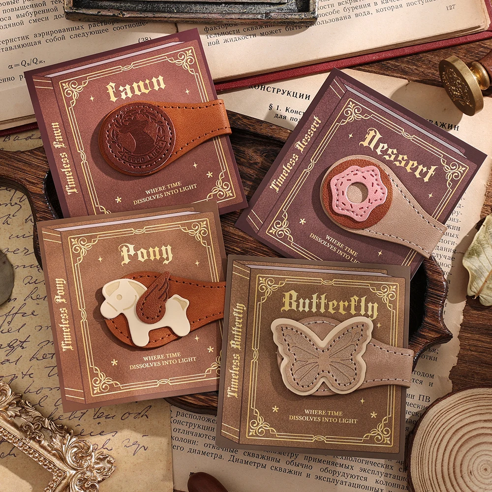 1 Pc Cute Magnetic Leather Bookmark Animal Stitched Design With Strong Magnetic Page Holder Reading Accessory For Book Lovers