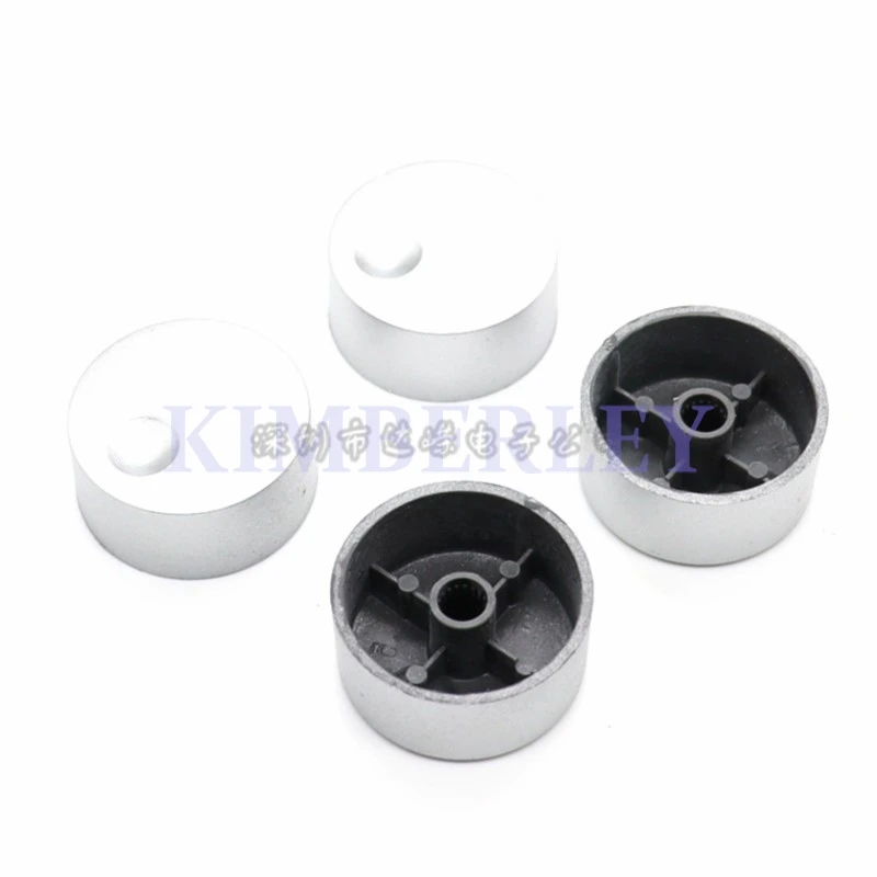 3 Piece 32 X 14.5MM Plastic Silver Knob Cap Flower Shaft Potentiometer Switch Cap Power Amplifier Panel Volume Knob Cap