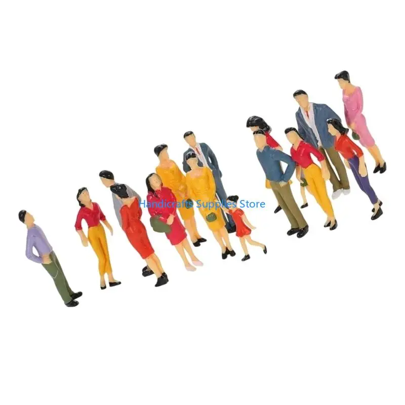 R1WA 25Pcs Assorted Poses Model Train Layout Miniature People Figurines Perfect For DIY Crafts And Exhibits Decoration