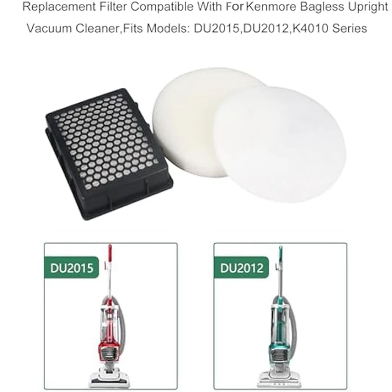 قطع غيار الفلتر البلاستيكية لمكنسة كينمور المستقيمة بدون اكياس، تناسب الموديلات DU2015، DU2012، K4010