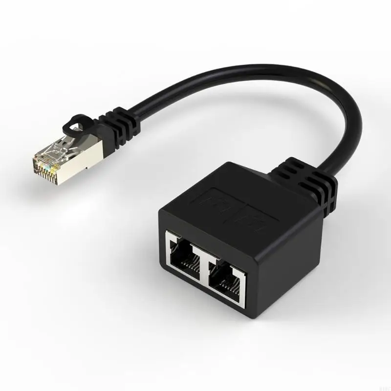 RJ45 Ethernet Splitter Cable 1 Male to 2 Female LAN Ethernet Splitter for Cat5