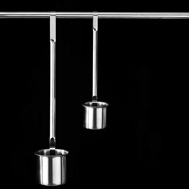 Stainless Steel Wine Dipper Ladle with Hook Square Flat Long Handle Wine Scoop Spoon Home Bar Pouring Tools Barware Accessories