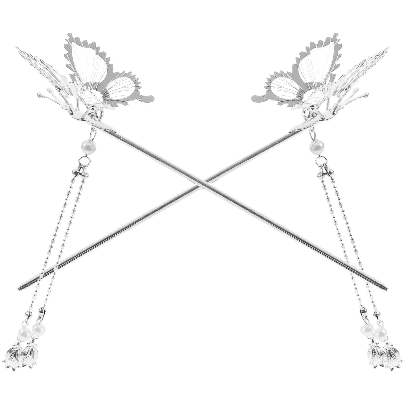 

2pcs Bun Accessories Butterfly Hairpin Accessories for Bun Vintage Hair Chopstick Sturdy Smooth Women Hair Stick