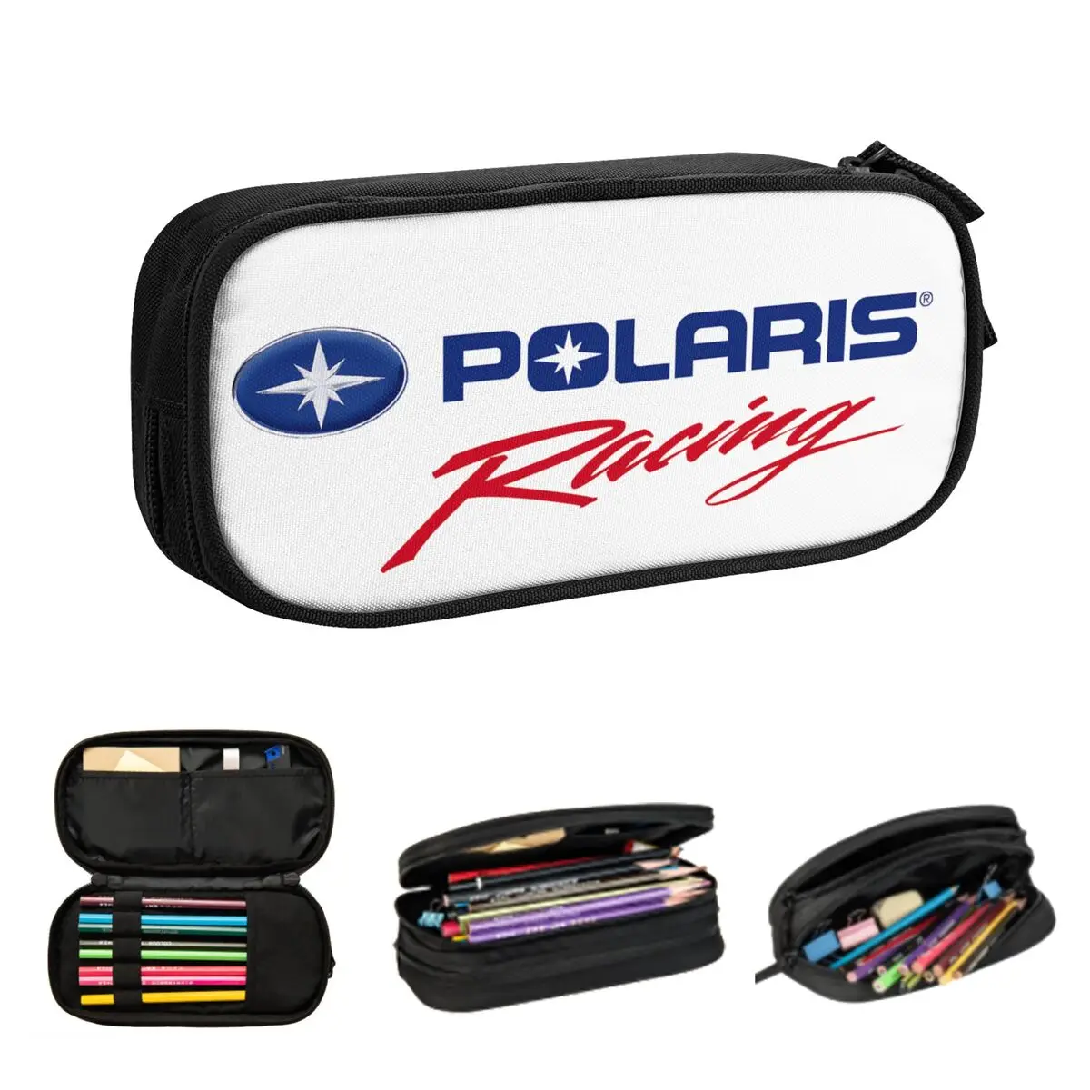 Estojos de Lápis Polaris Logo, Grande Armazenamento Pen Bags, Pen Box, Lápis Pouch para Meninos e Meninas, Estudantes Papelaria, Escola e Escritório