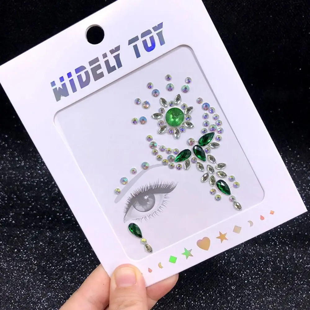 

Водостойкая 3D наклейка со стразами, поддельная татуировка, одноразовая хрустальная наклейка для лица, красивая клейкая бесплатная временная татуировка, наклейка