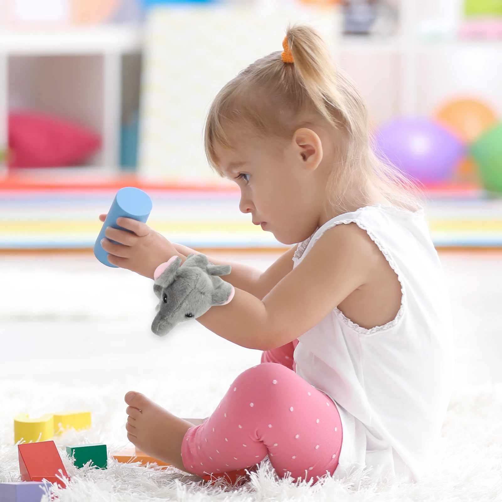 

2Pcs Animal Slap Bands Stuffed Soft Comfortable Kids Party Favors Birthday Decorations Baby Stuffed Animals Slap Bands