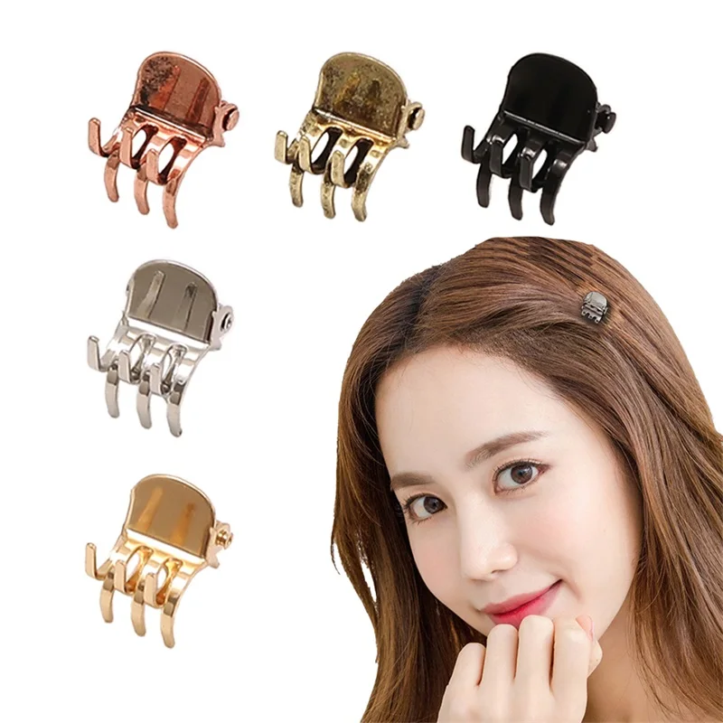 Fashion Women Hair Claw Small 1.5cm Metal Hair Clips Colorful Solid Color Cute Claw Clip Girls Hair Accessories Hair Clip New