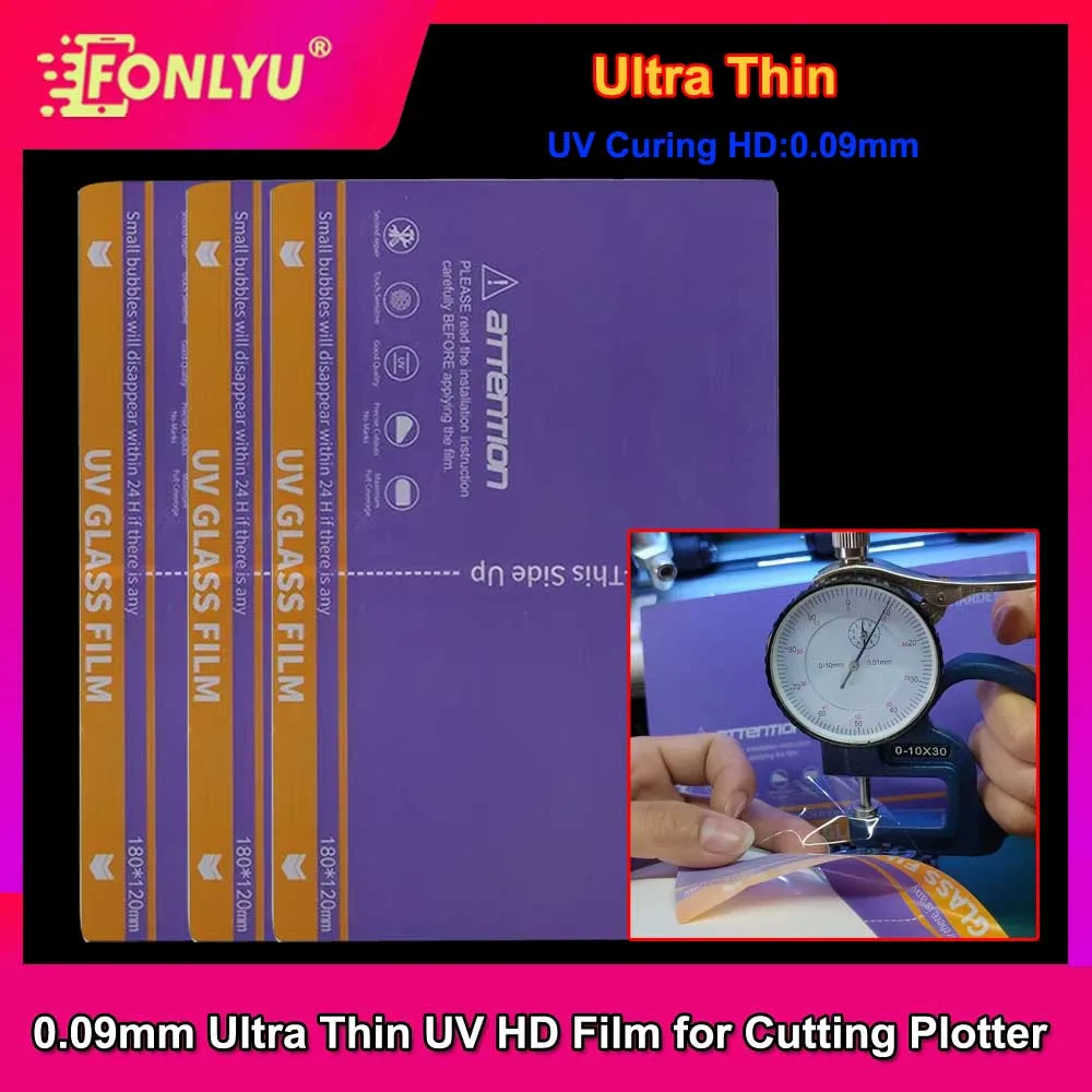 

FONLYU Thinner UV Glass Mobile Phone Screen Protector for Hydrogel Sheets Cutting Machine HD Matte Privacy Screenguard Film