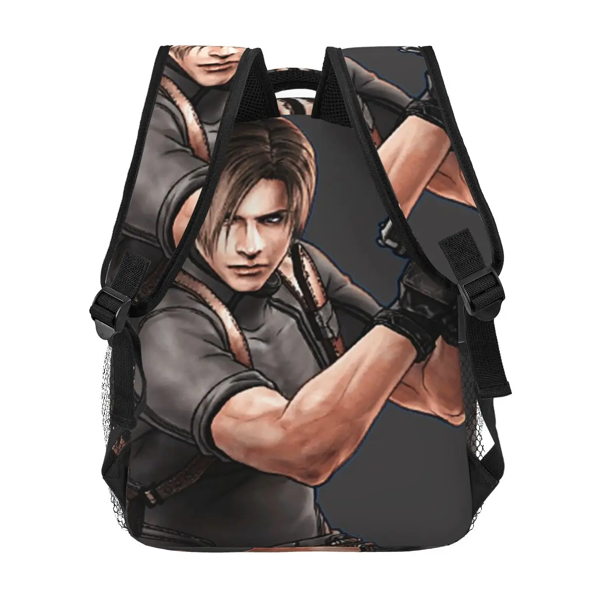 Resident Evils Leon Kennedy Game Student Backpack School Bag Hiking Travel Daypack for Boys Girls Fashion Bookbag Shoulder Bags view 4