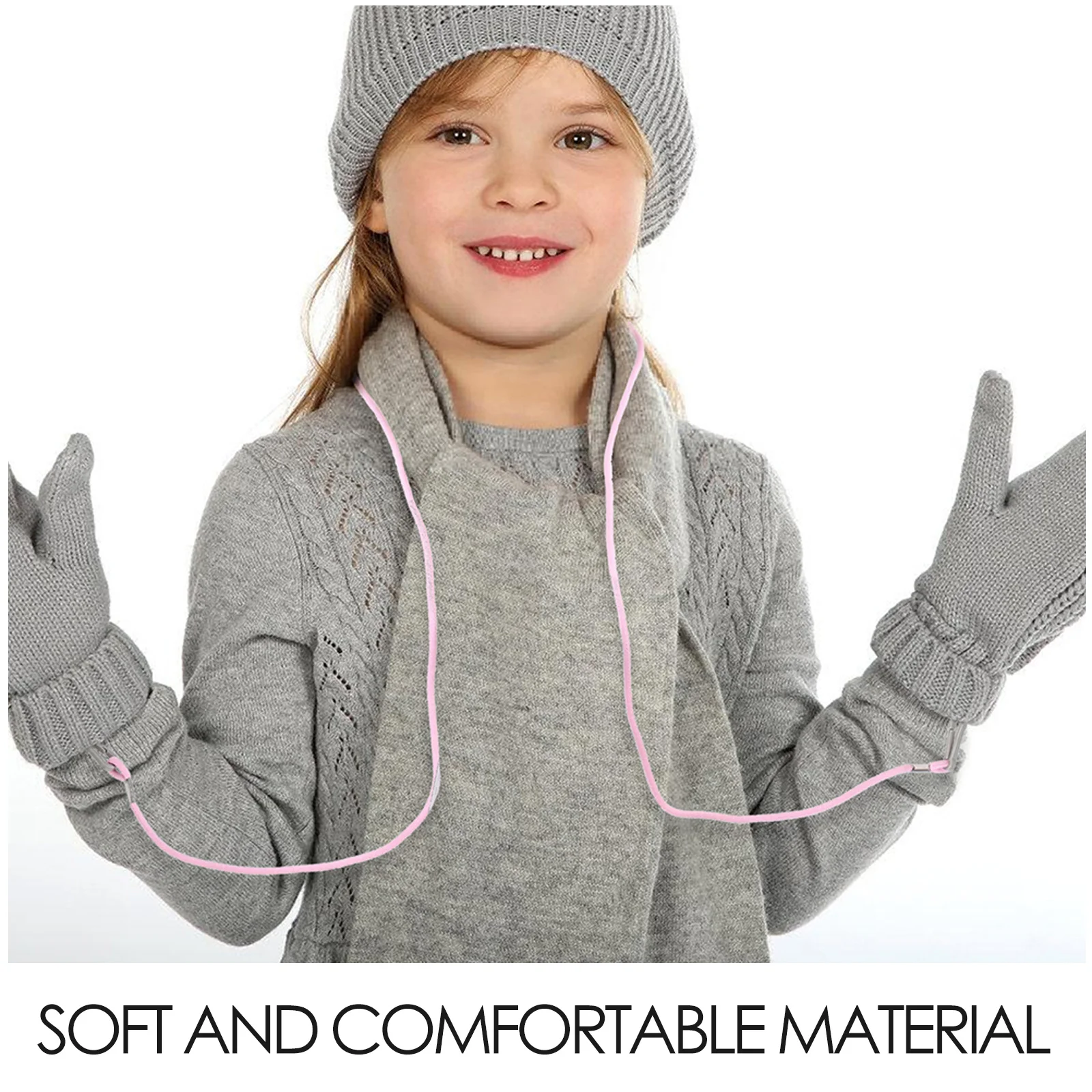 2 قطعة مقاطع القفاز قابل للتعديل حزام مطاط الشتاء قفاز كليب لمكافحة خسر حبل فستان السرج سترة سترة