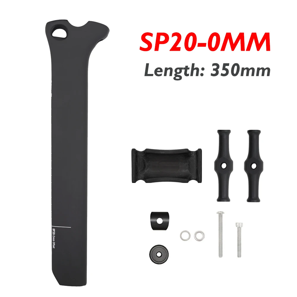 Tige de selle en fibre de carbone SP20, 350 mm 0 °   Alliage de brasage au carbone offset 260g pour cadres S5, compatible avec S2 S3 S5 S-Series 52x10mm